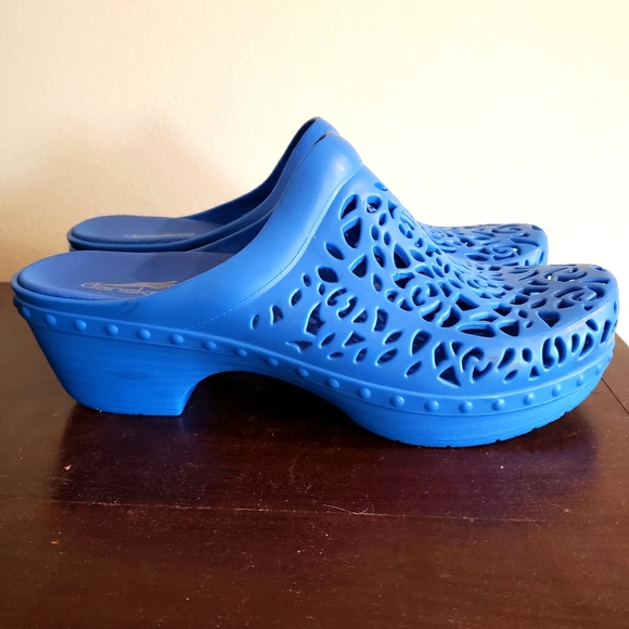 Dansko | Shoes | Dansko Pippa Jelly Blue Clogs 42 | Poshmark